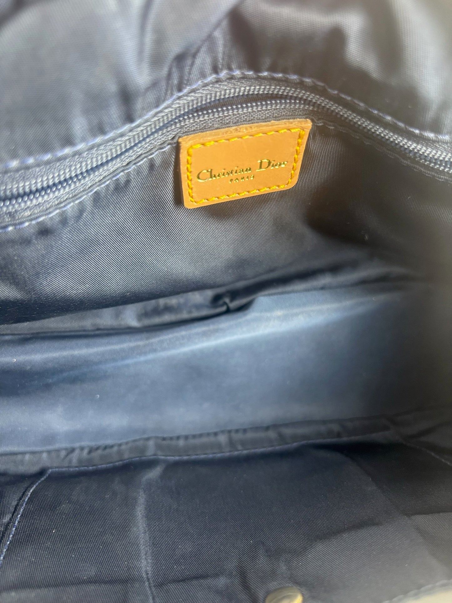 Christian Dior Denim Double Saddle Dome Bag