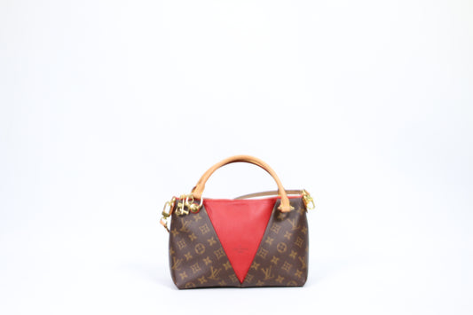 Louis Vuitton Red PVC Monogram Canvas V Tote BB Shoulder Bag M43966