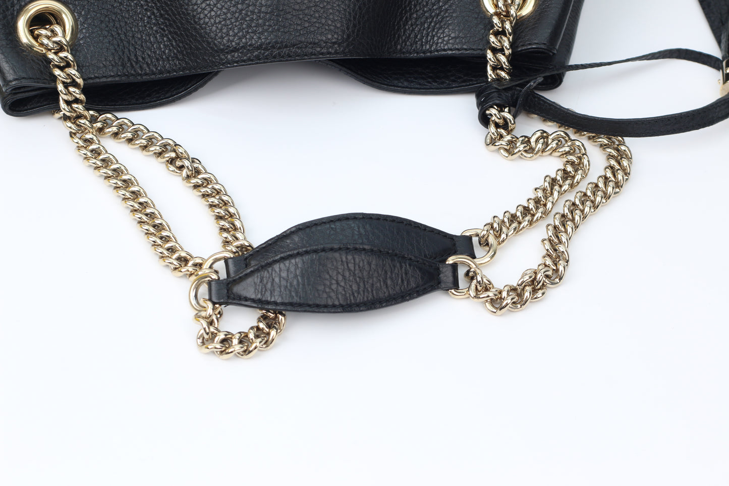 Gucci Black Leather Gold Hardware Soho Tassel One Shoulder Bag 308982 (V72050202H)