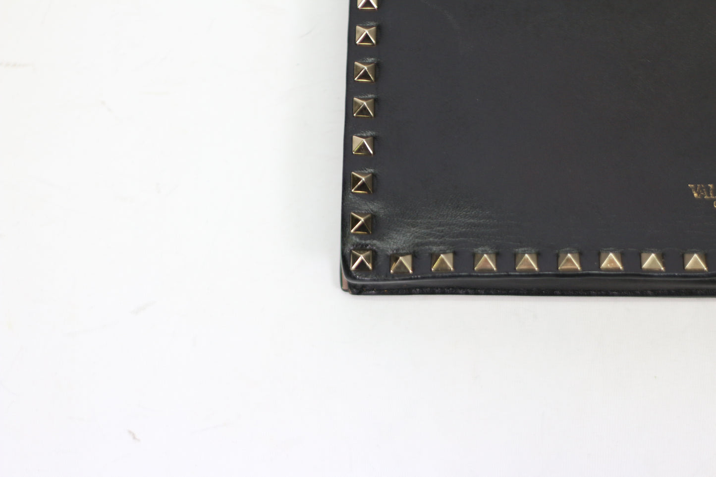 Valentino Black Leather Rockstud ONE Clutch IW2B0399