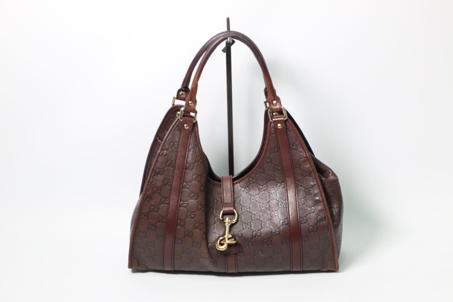 Gucci Brown Leather Shima Jackie One Shoulder Bag 203494 (V7210313P)