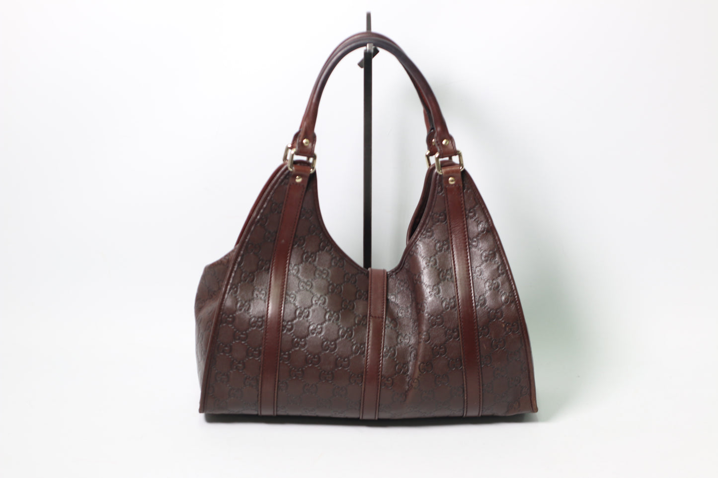 Gucci Brown Leather Shima Jackie One Shoulder Bag 203494 (V7210313P)