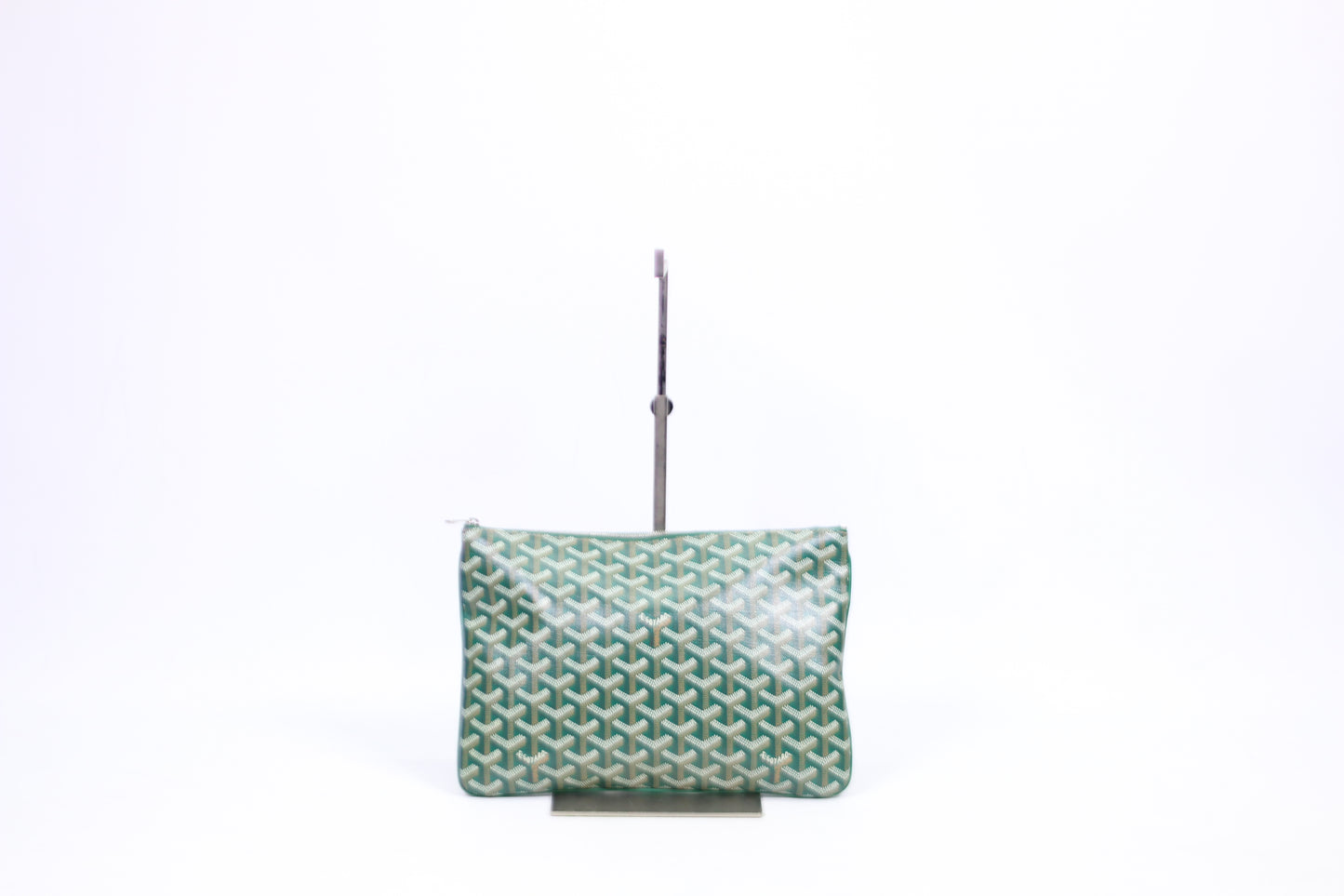 Goyard Green PVC Goyardine Senat MM Clutch