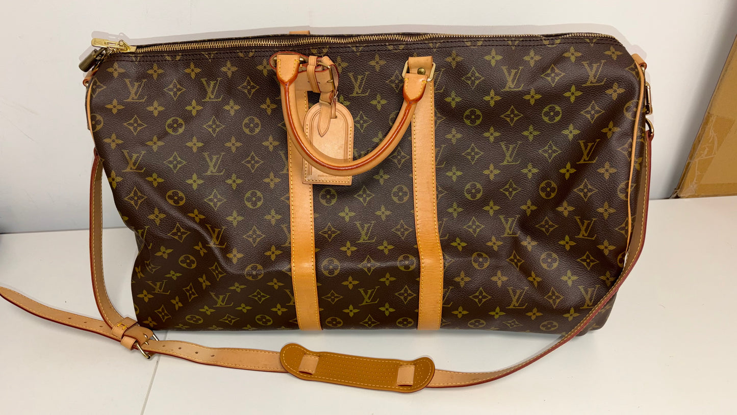 Louis Vuitton Keepall Bandoulière 55 travel bag (JPD04-41)