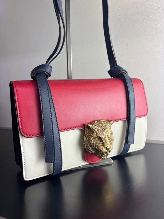 Gucci Animalier Leather Shoulder Bag