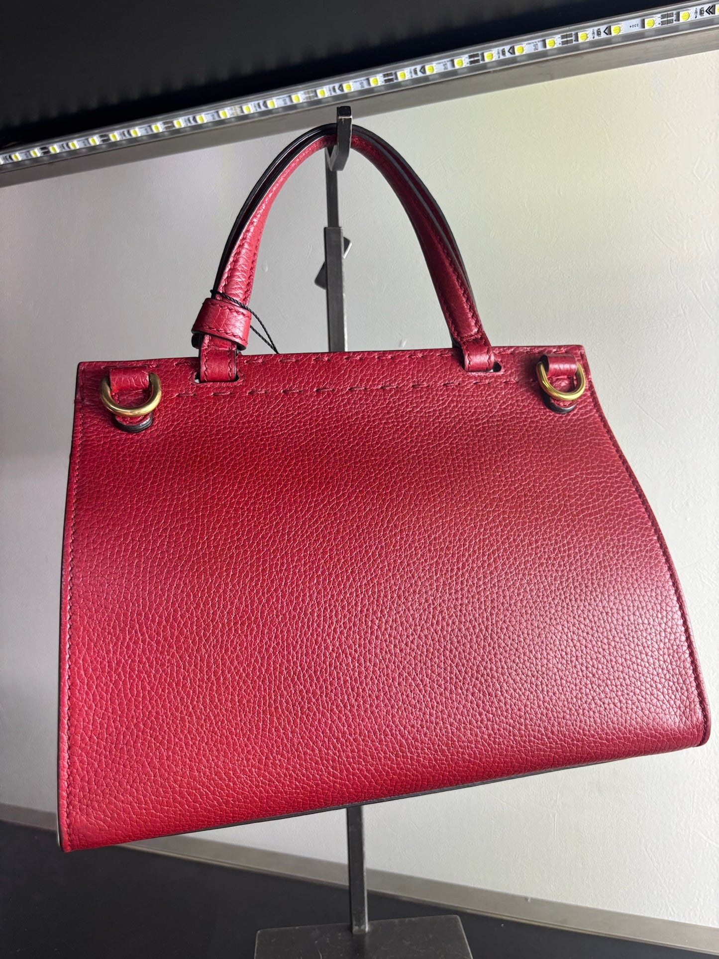 Gucci Red GG Marmont Small Top Handle Bag