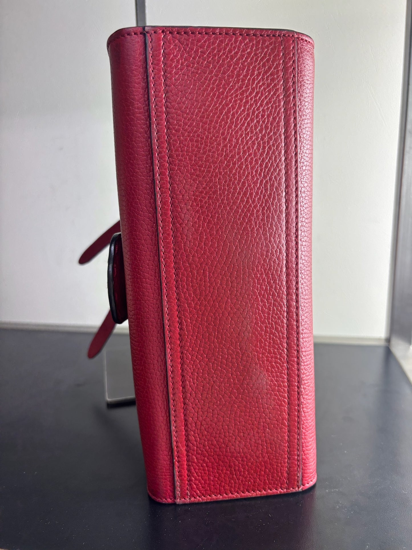 Gucci Red GG Marmont Small Top Handle Bag