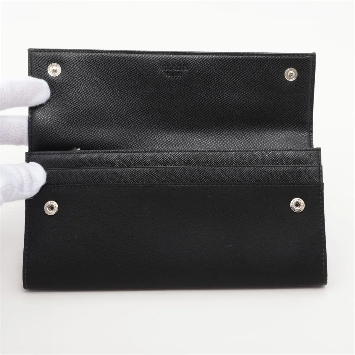 Prada Tessuto  Nylon Long  Wallet Black (SB08-1527)