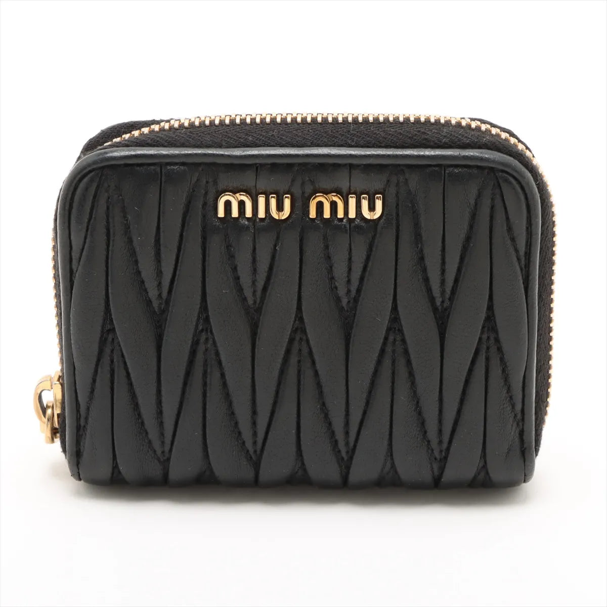 Miu Miu Matelassé Leather Coin Purse Black (SB08-1640)