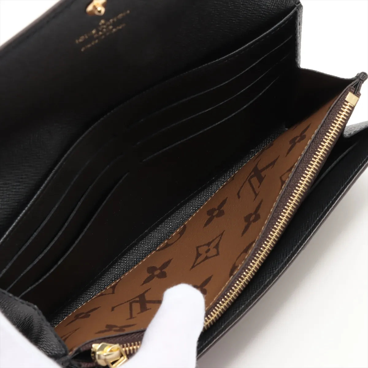 Louis Vuitton Giant Monogram Reverse Portefeuille Sarah Long Wallet (SB08-1793)