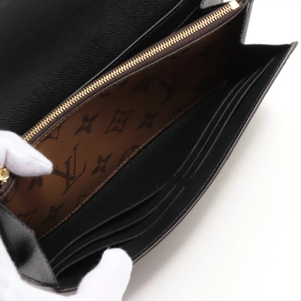 Louis Vuitton Giant Monogram Reverse Portefeuille Sarah Long Wallet (SB08-1793)