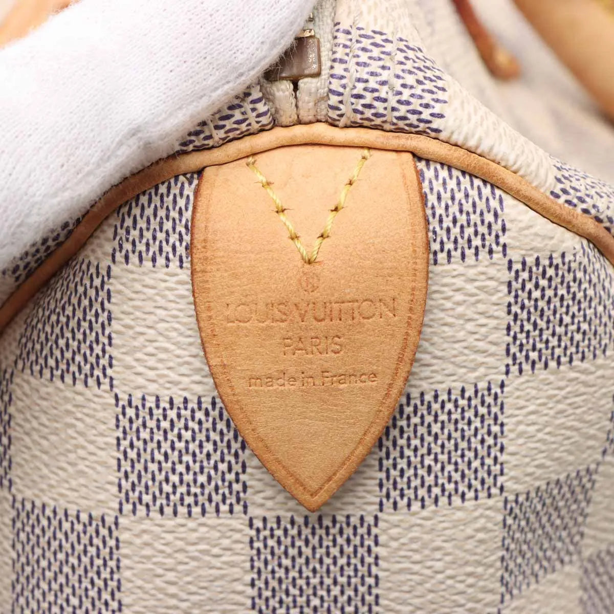 Pre-Owned Louis Vuitton Damier Azure Speedy 30  MA06-58
