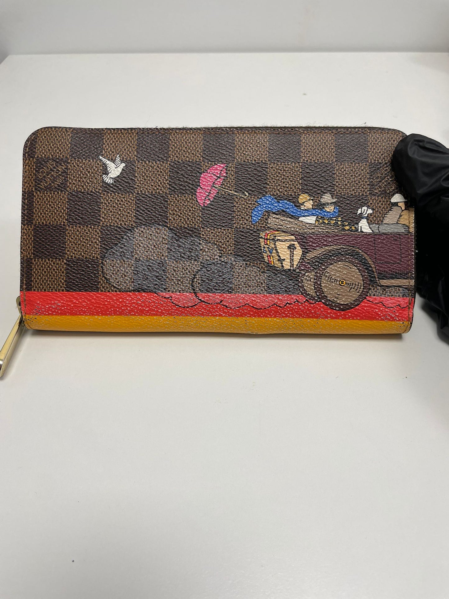 Louis Vuitton Damier Ebene Zippy Wallet Christmas Limited 111236