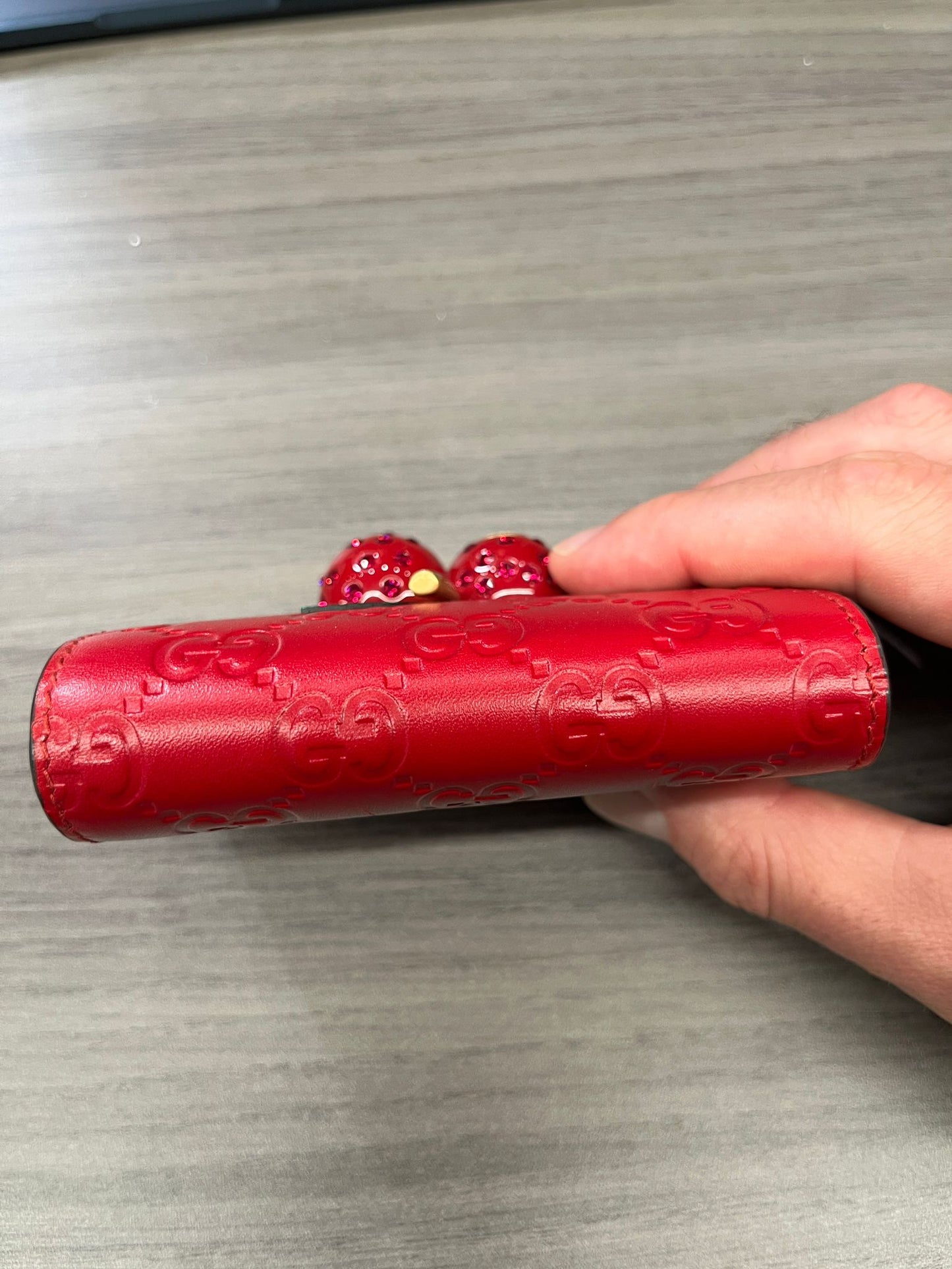 Gucci GG Crystal Cherry wallet in Red