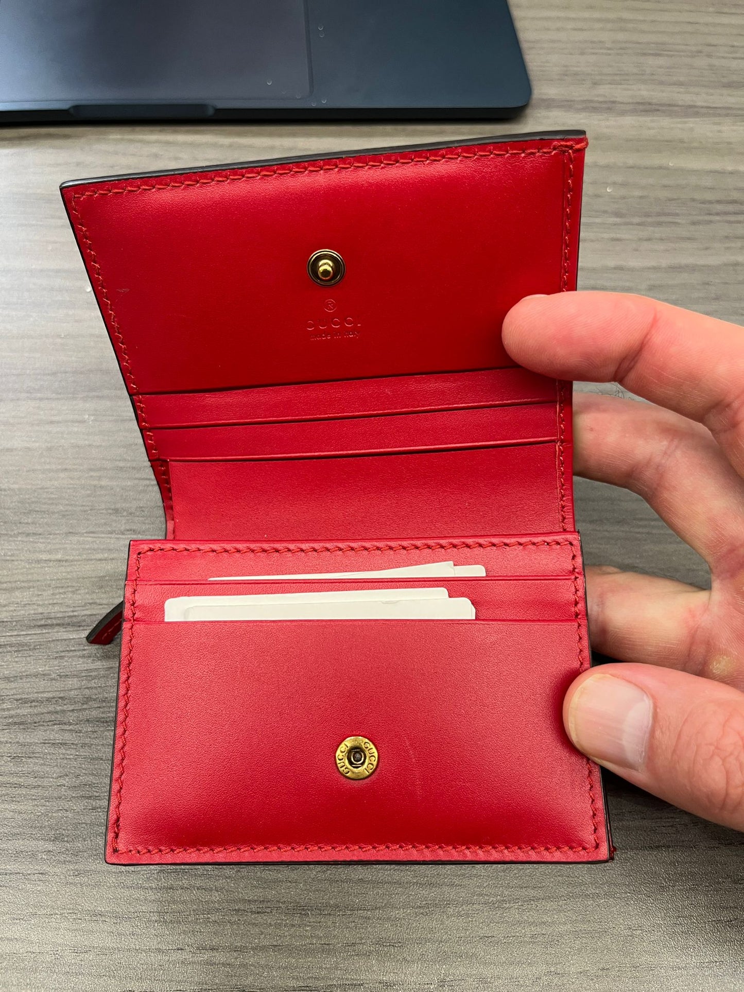 Gucci GG Crystal Cherry wallet in Red