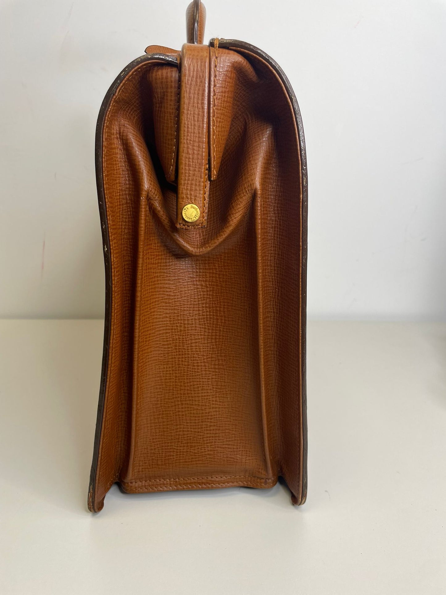 Vintage Burberrys brown leather briefcase 165099