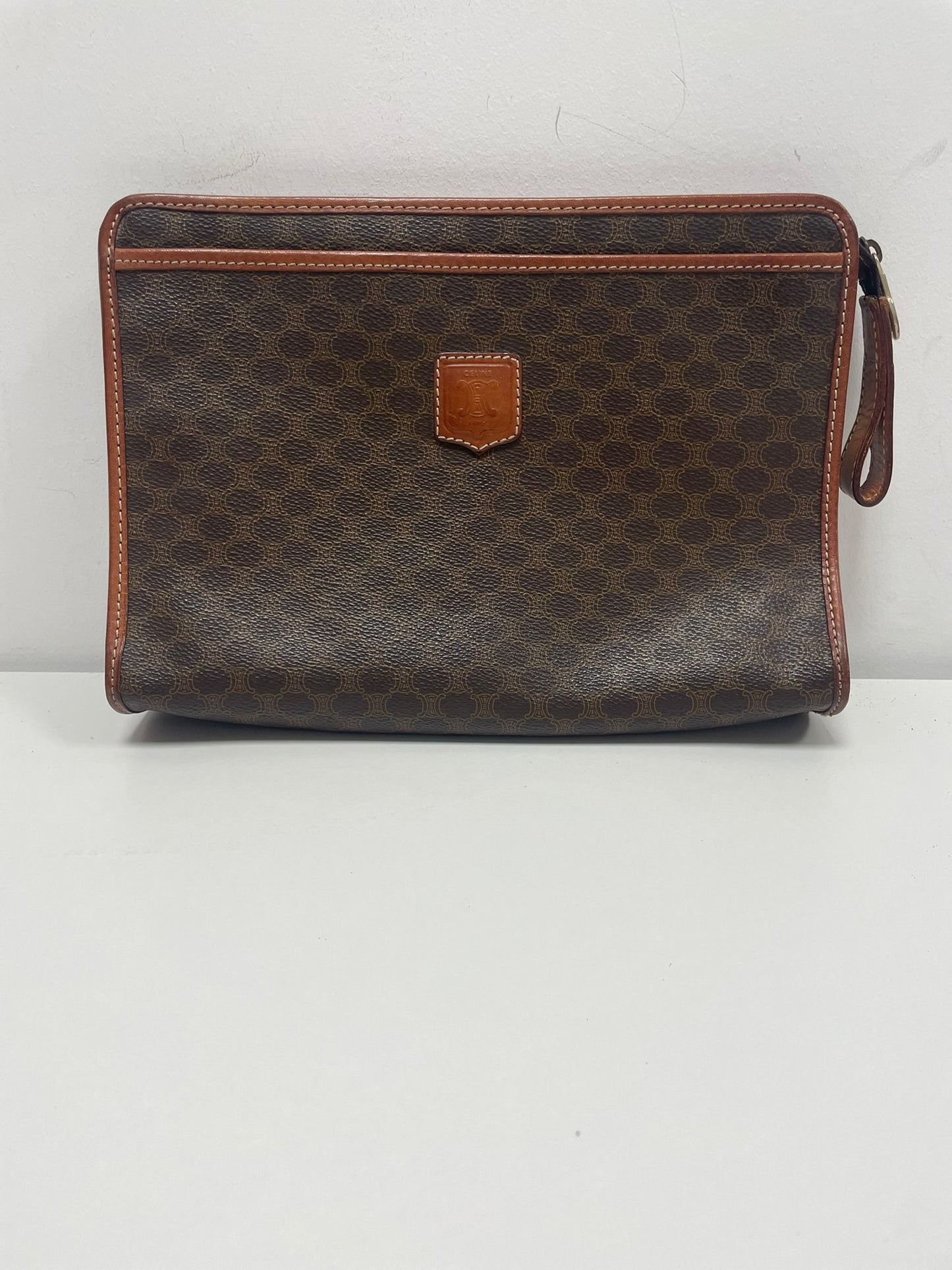 CELINE Paris Vintage Monogram Macadam Clutch BAG (JPD04-20)