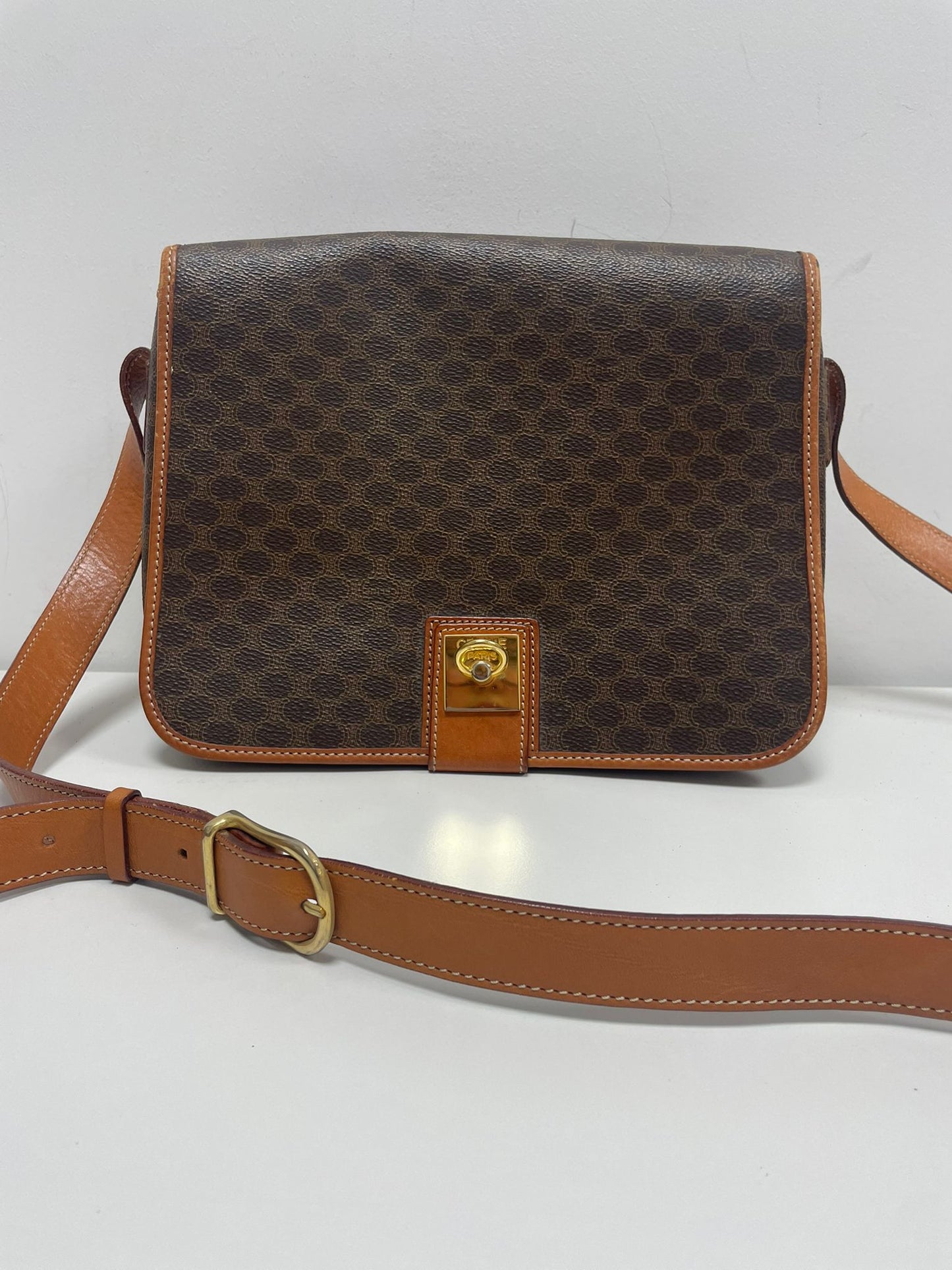 Celine Vintage Macadam Shoulder Bag (JPD04-21)