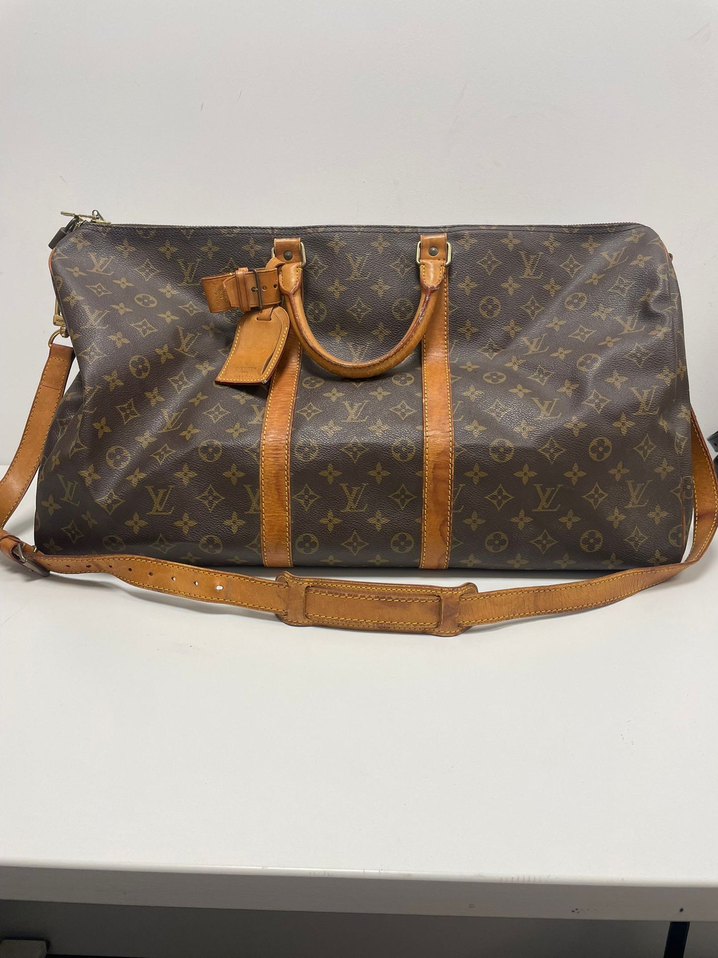 Louis Vuitton Monogram Keepall Bandoulière 55 (JPD04-42)
