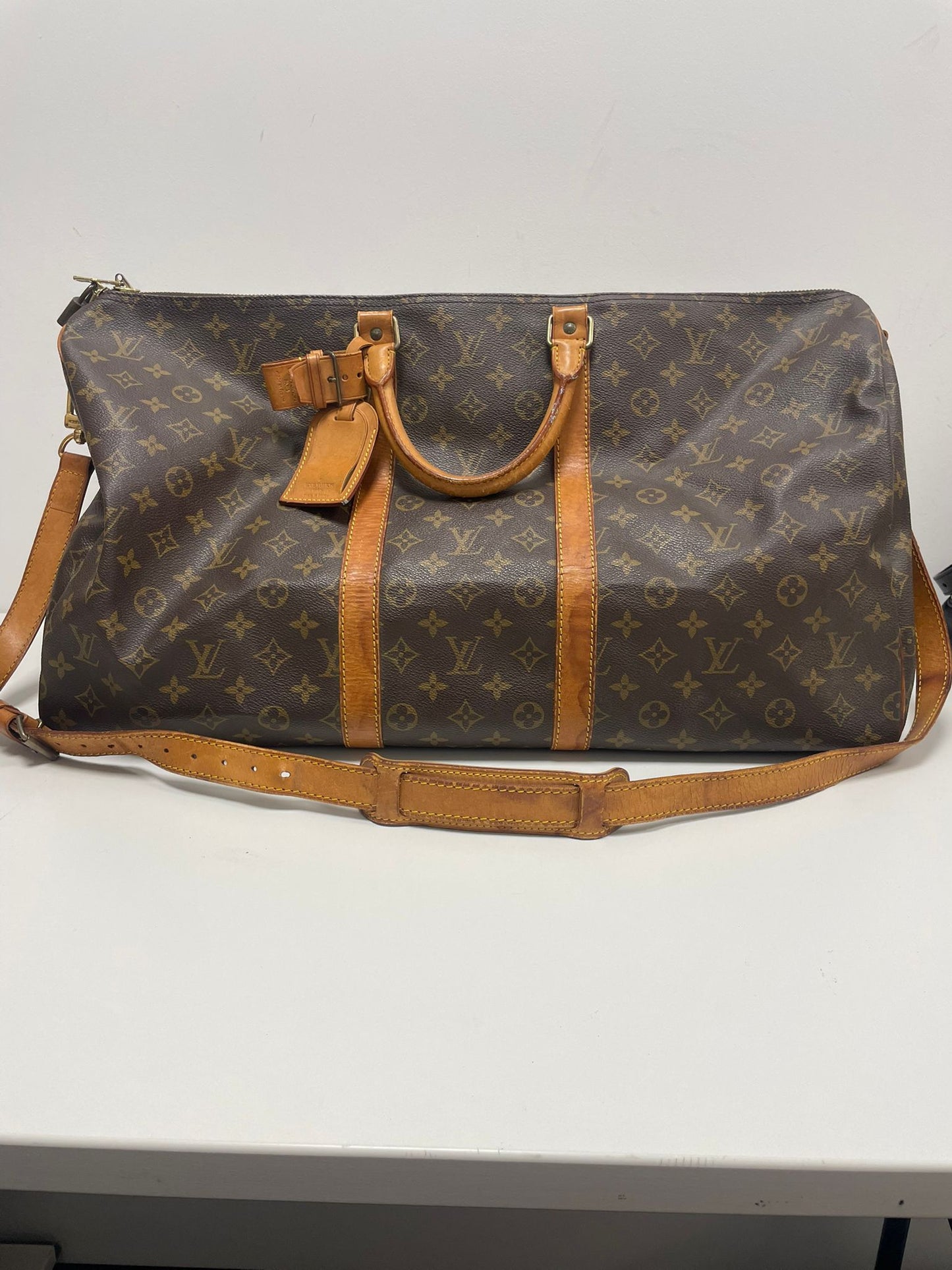 Louis Vuitton Monogram Keepall Bandoulière 55 (JPD04-42)