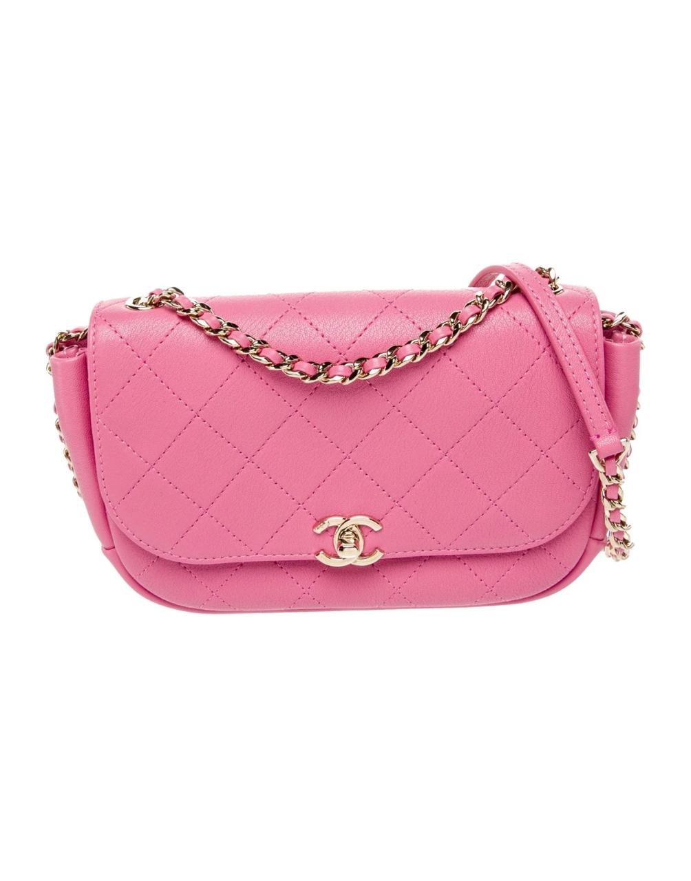 Chanel Pink Leather Gold Hardware CC One Shoulder Bag AS0138 (V3880425P)