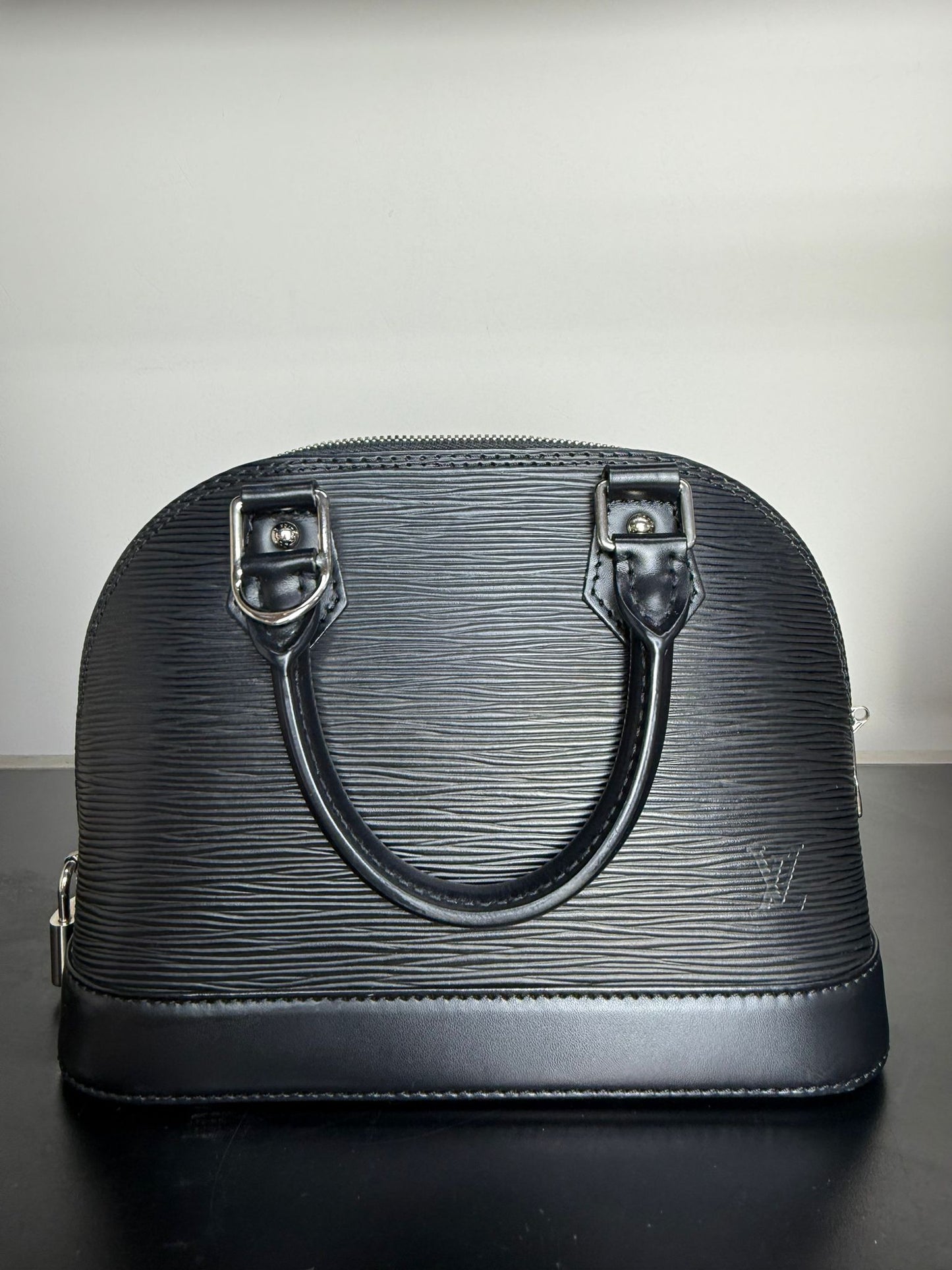 Louis Vuitton Alma Black Epi BB without Charm