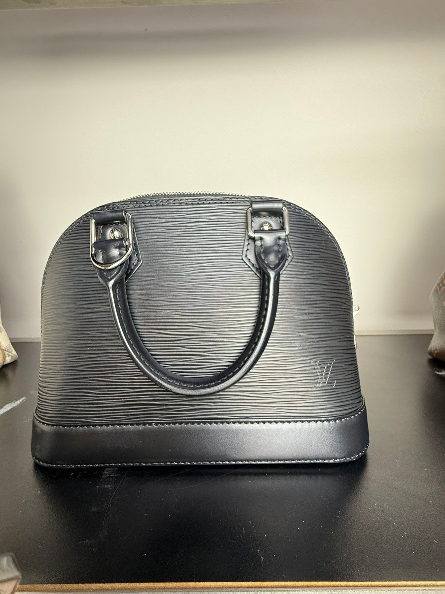 Louis Vuitton Alma Black Epi BB without Charm