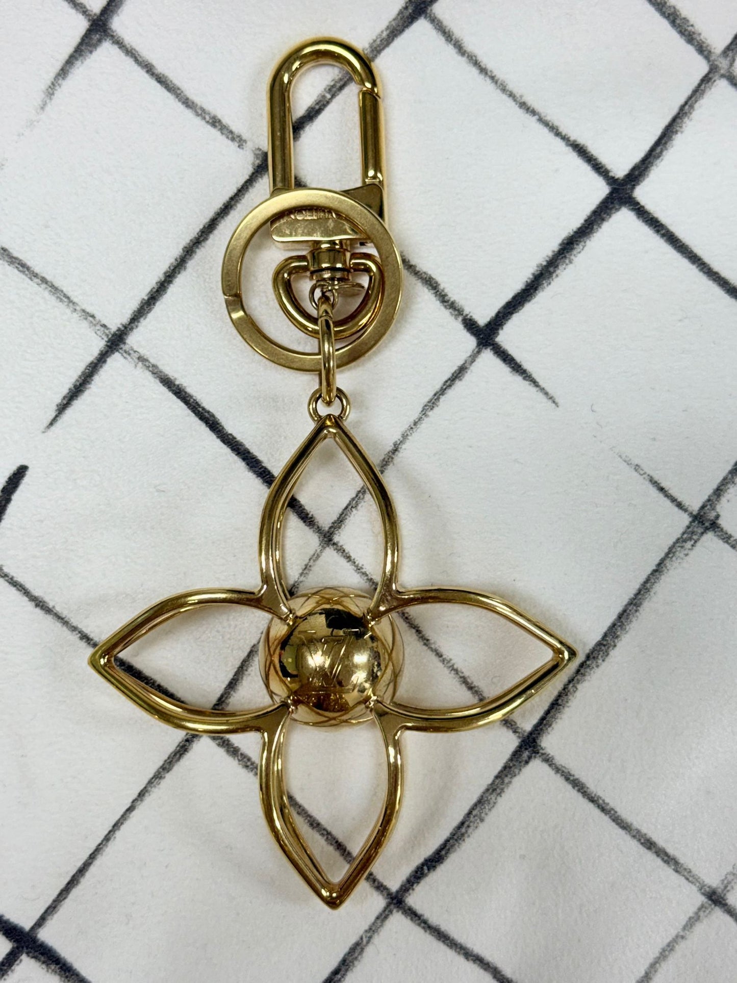 Louis Vuitton Goldtone Monogram Sphere Bag Charm