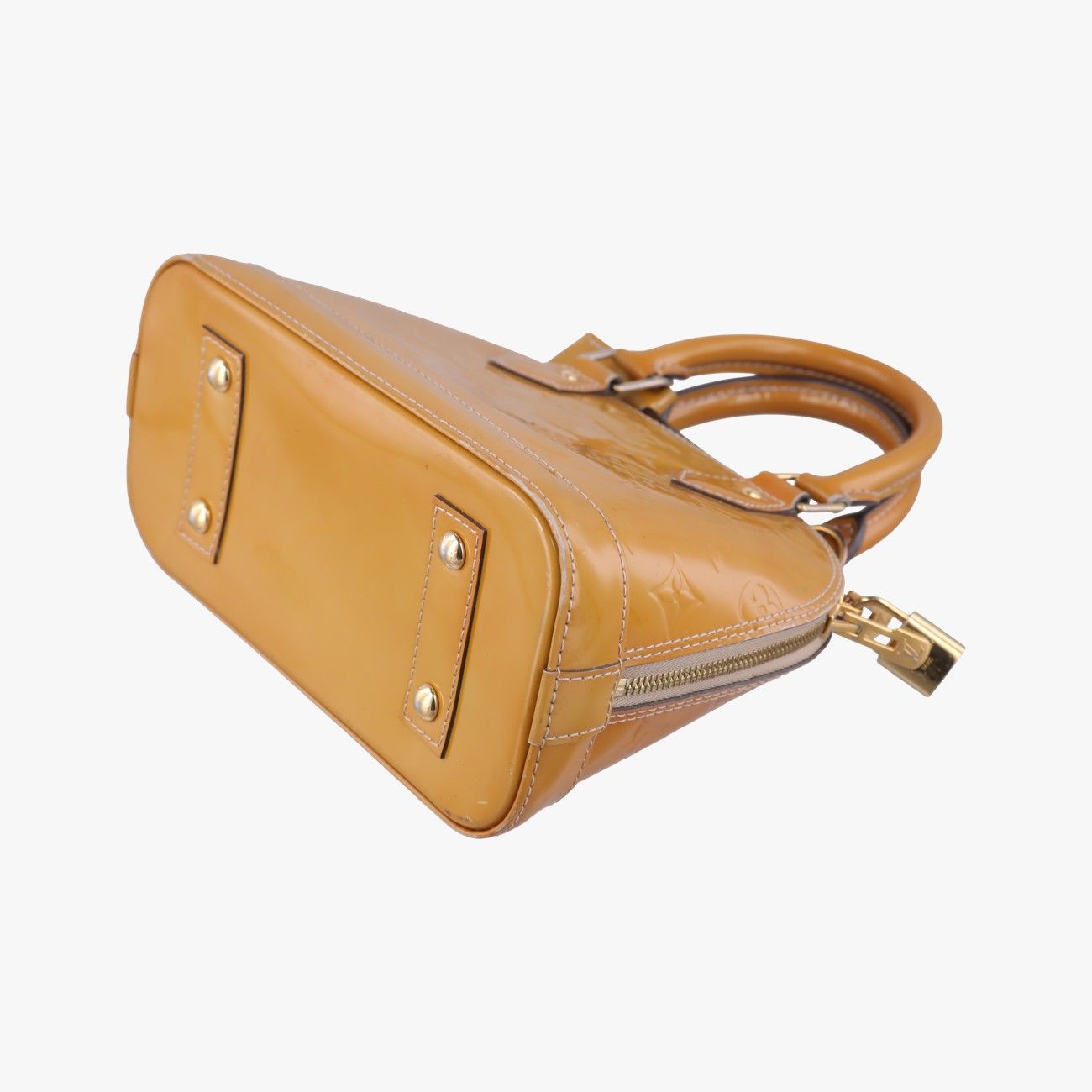 Louis Vuitton Vernis Alma BB in Yellow/Gold