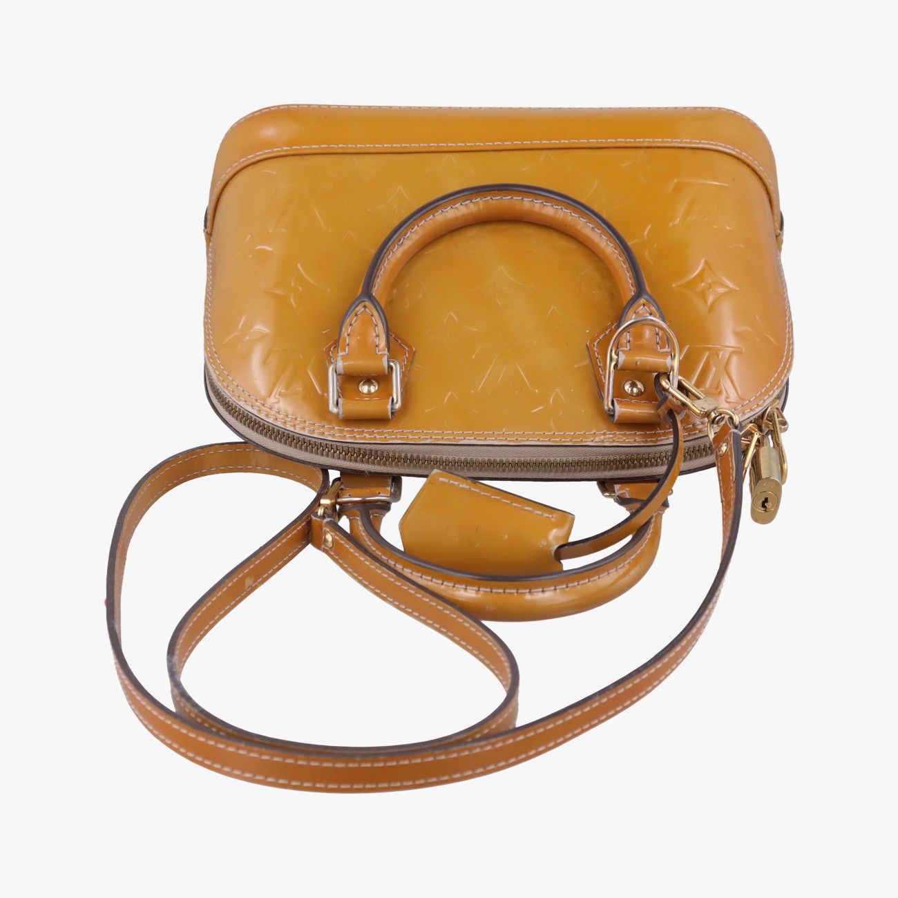 Louis Vuitton Vernis Alma BB in Yellow/Gold