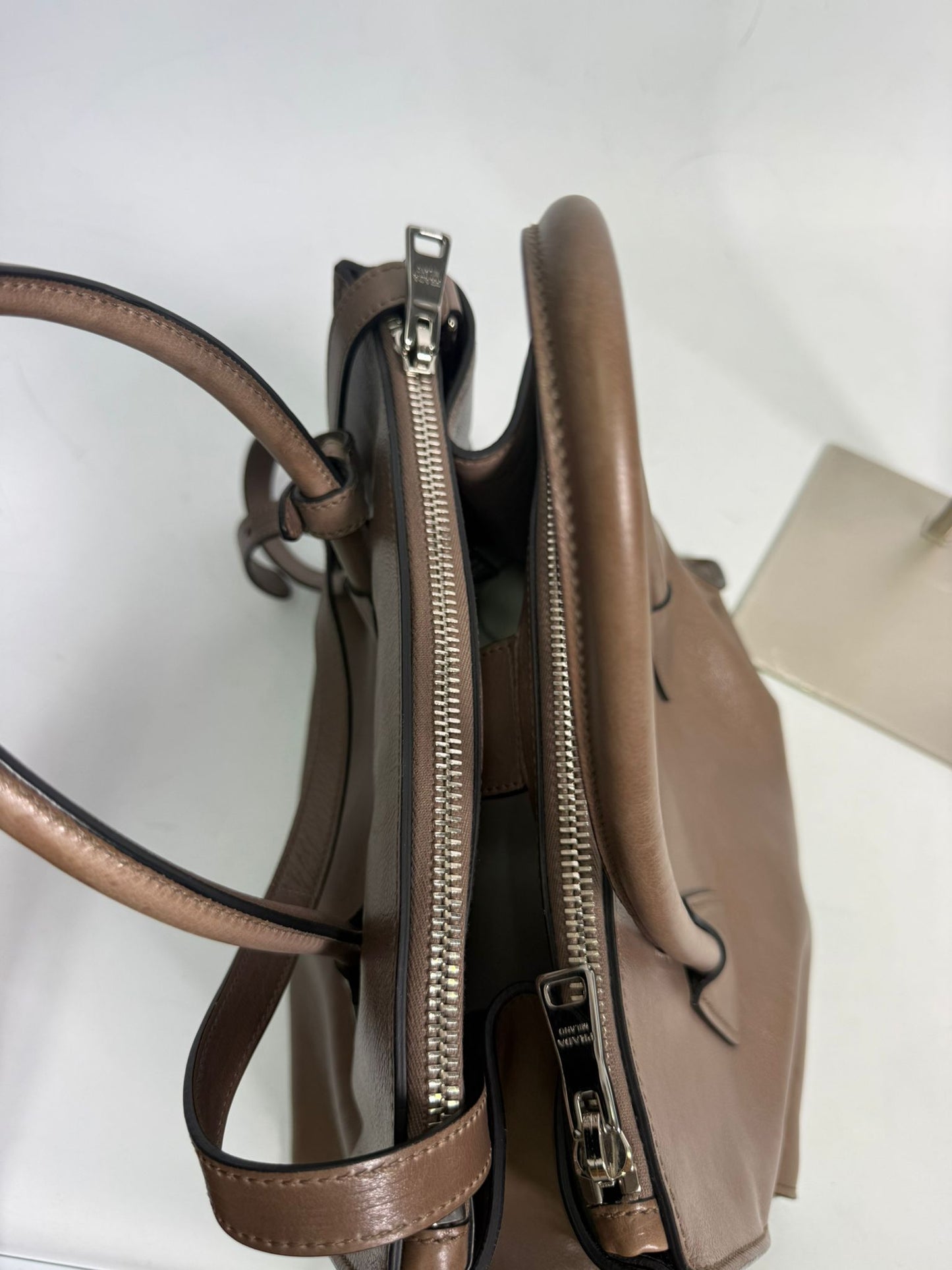 Prada Glace Calf Twin Pocket Tote