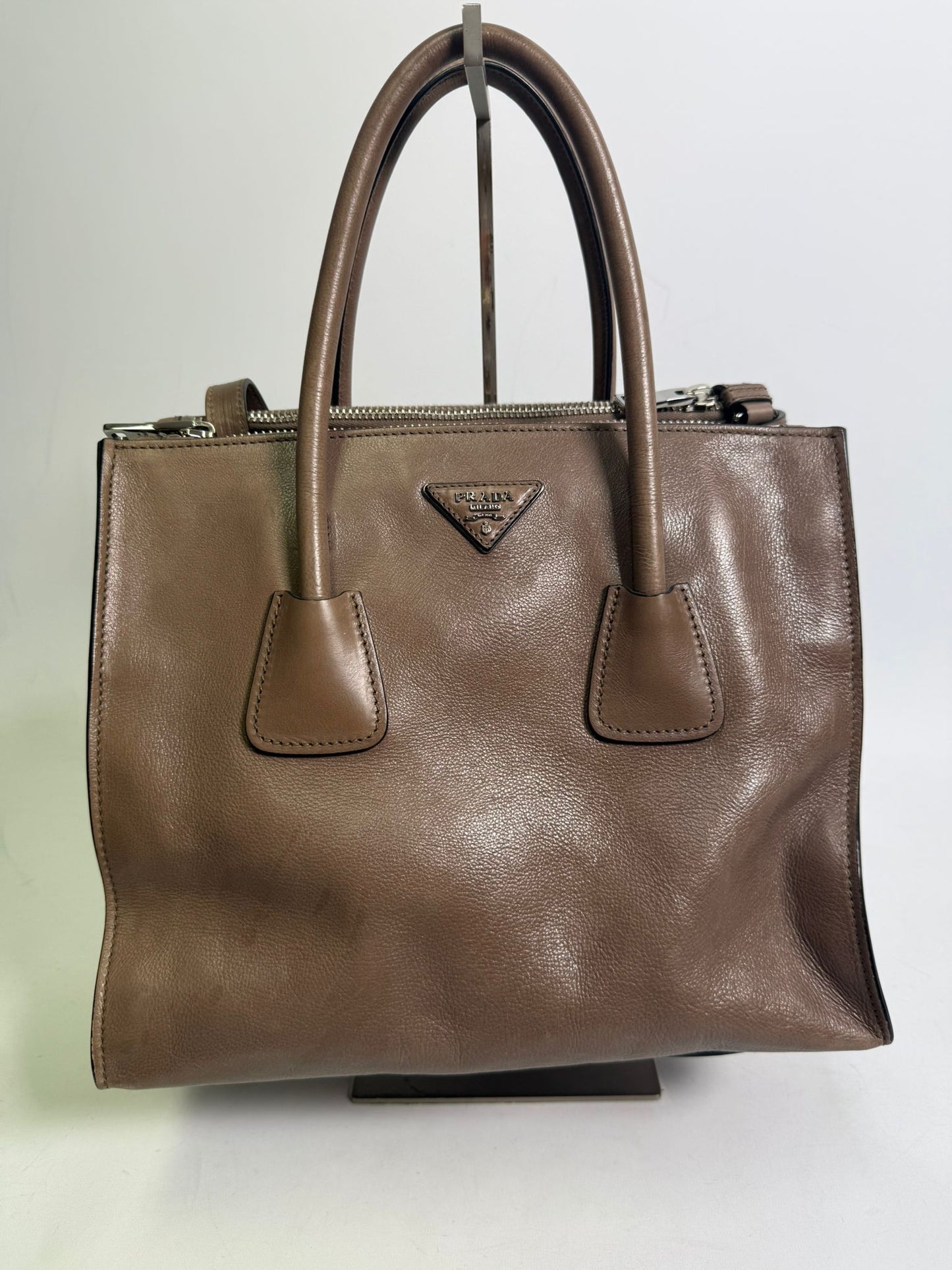 Prada Glace Calf Twin Pocket Tote
