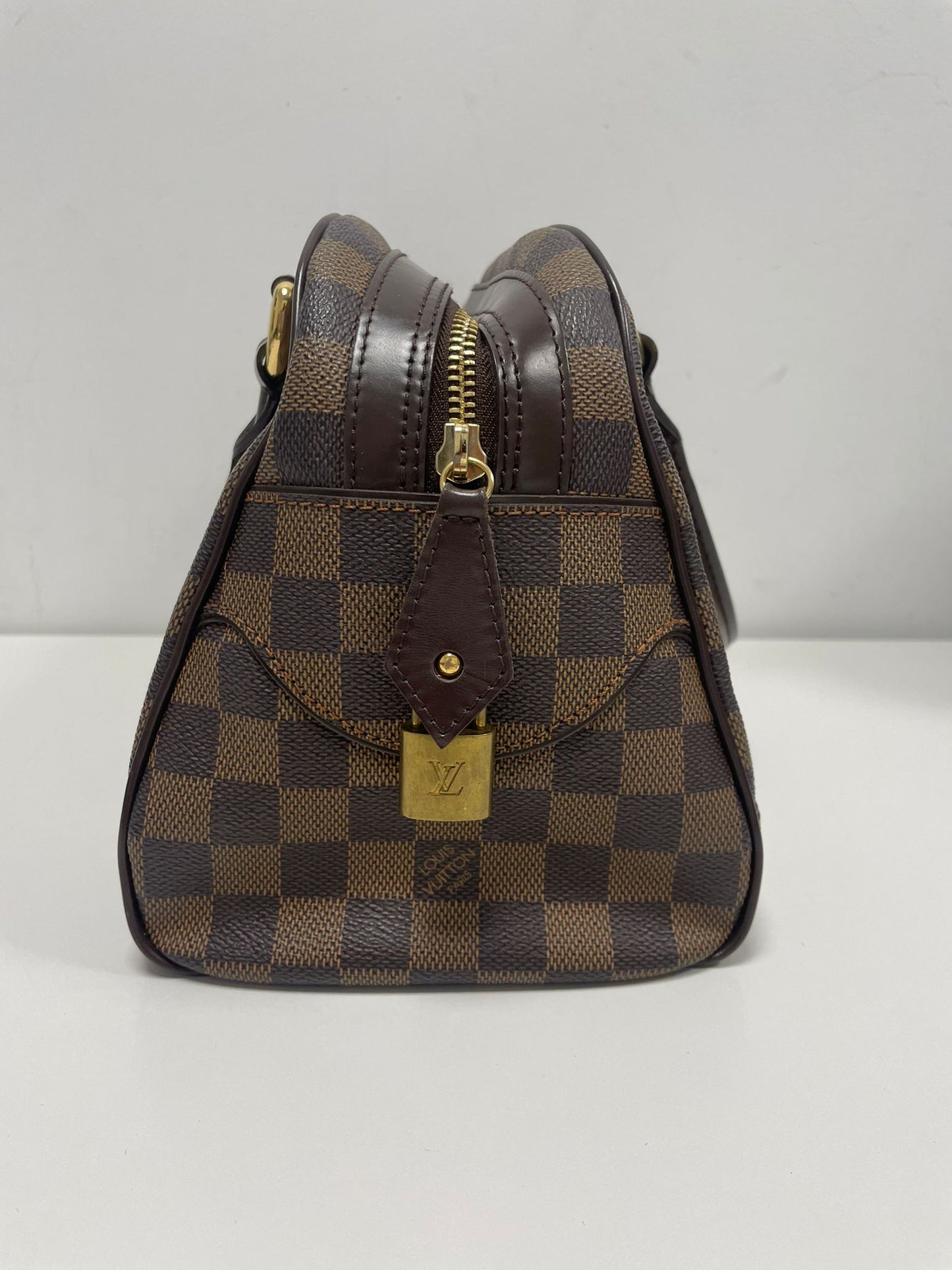 Louis Vuitton Duomo Boston Bag in Damier Ebene Canvas