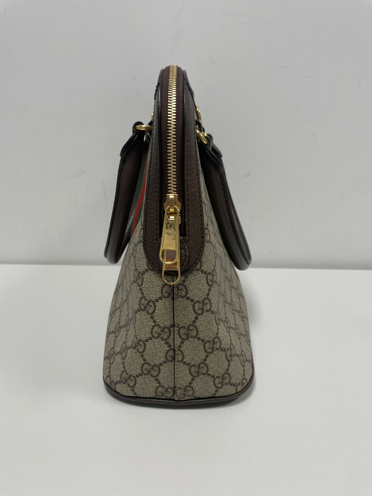Gucci Ophidia Medium Top Handle Dome Bag in GG Supreme Canvas