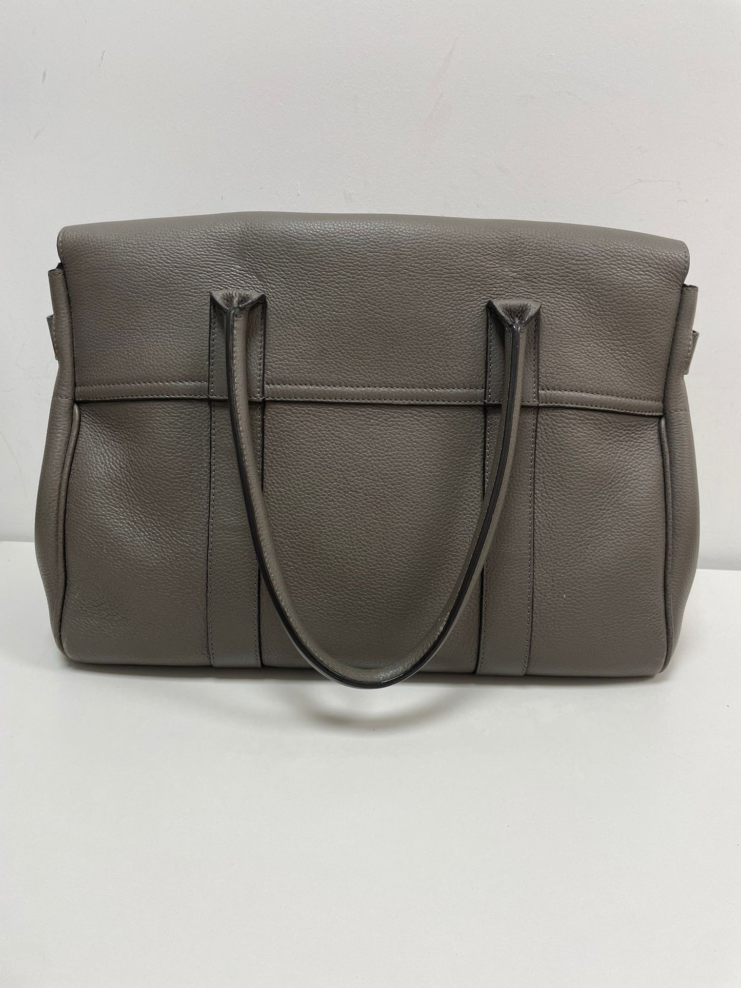 Mulberry Bayswater Classic Grain Leather Tote in Mole Grey