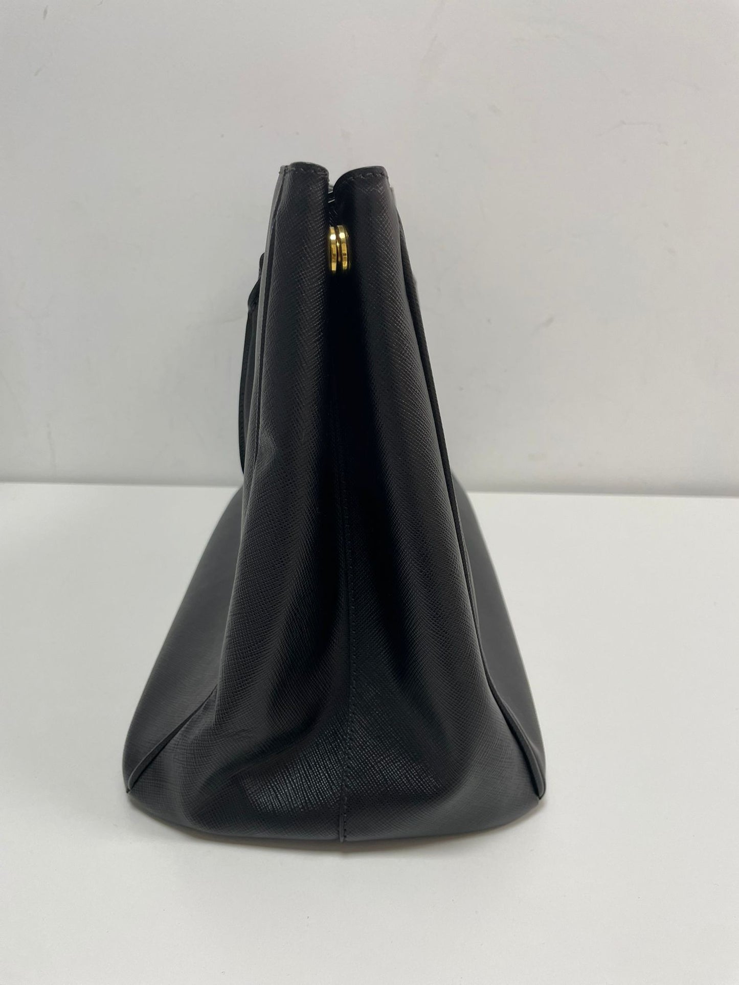 Prada Saffiano Lux Leather Tote Bag in Black