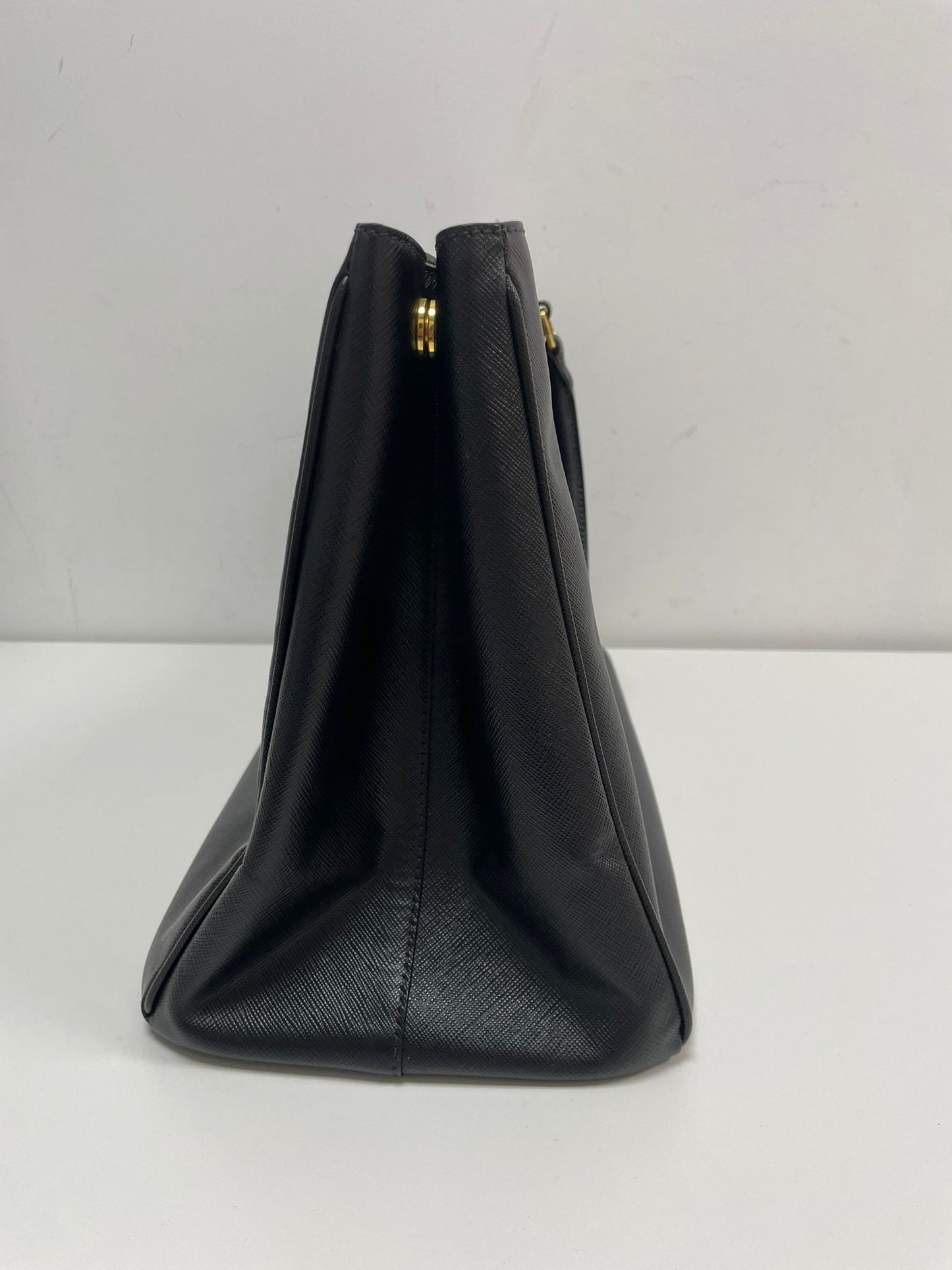 Prada Saffiano Lux Leather Tote Bag in Black