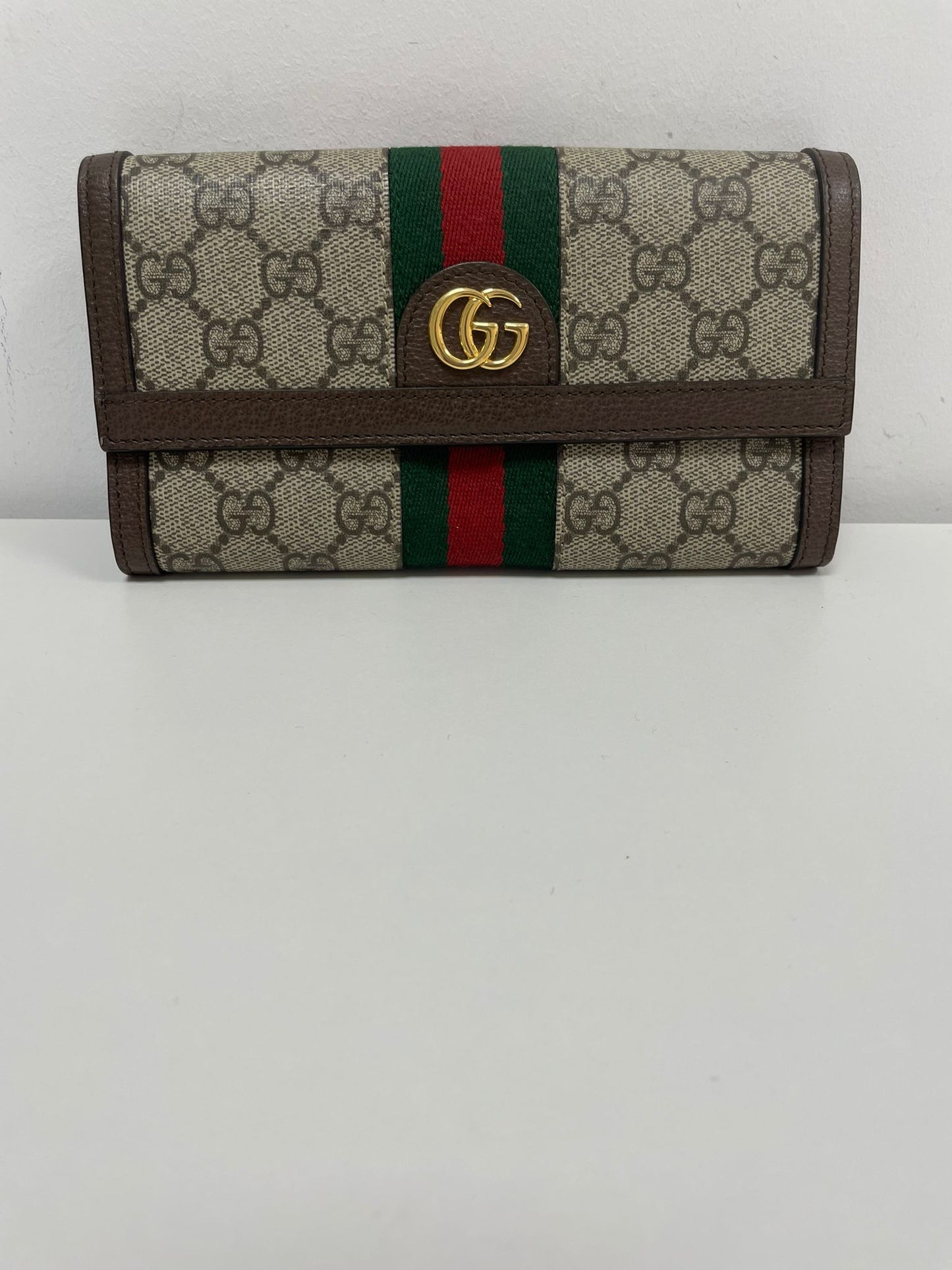 Gucci Ophidia Continental Wallet in GG Supreme Canvas