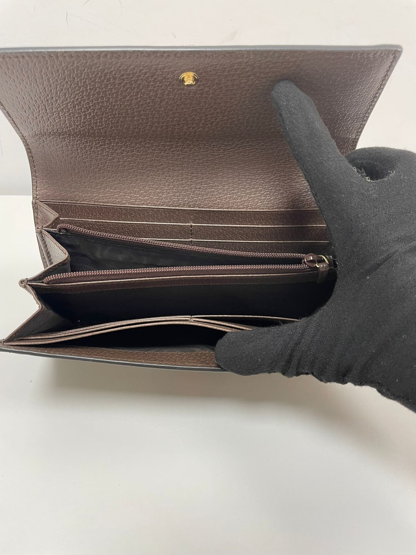 Gucci Ophidia Continental Wallet in GG Supreme Canvas