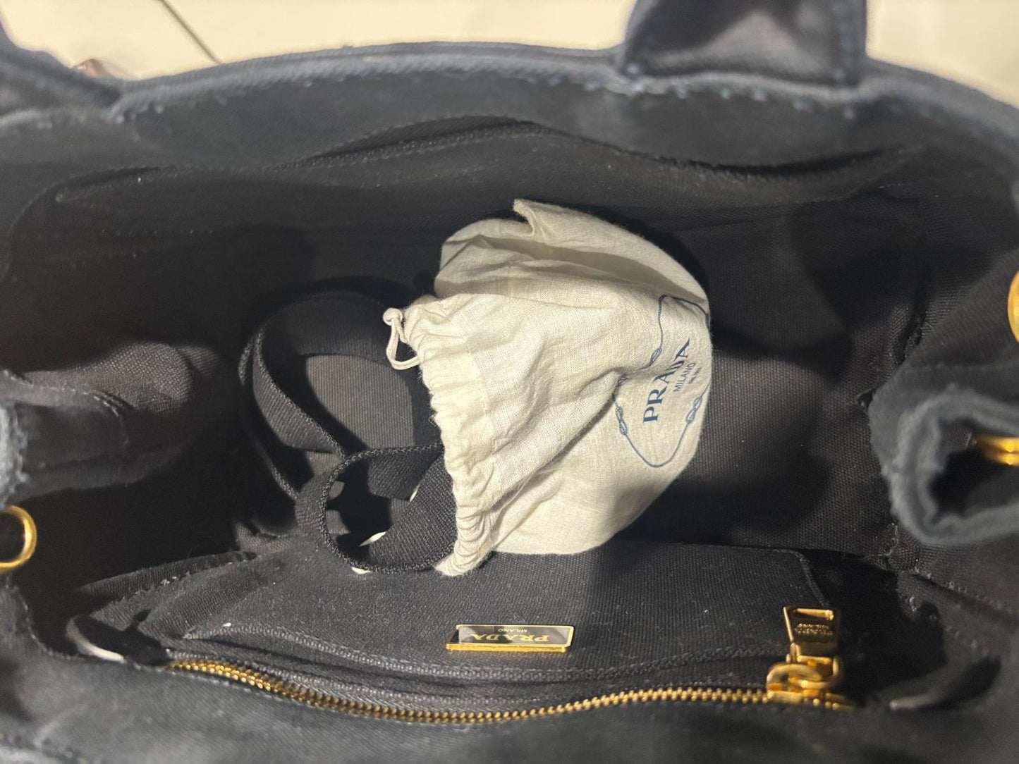 Prada Canapa Canvas Tote Bag - 265162502