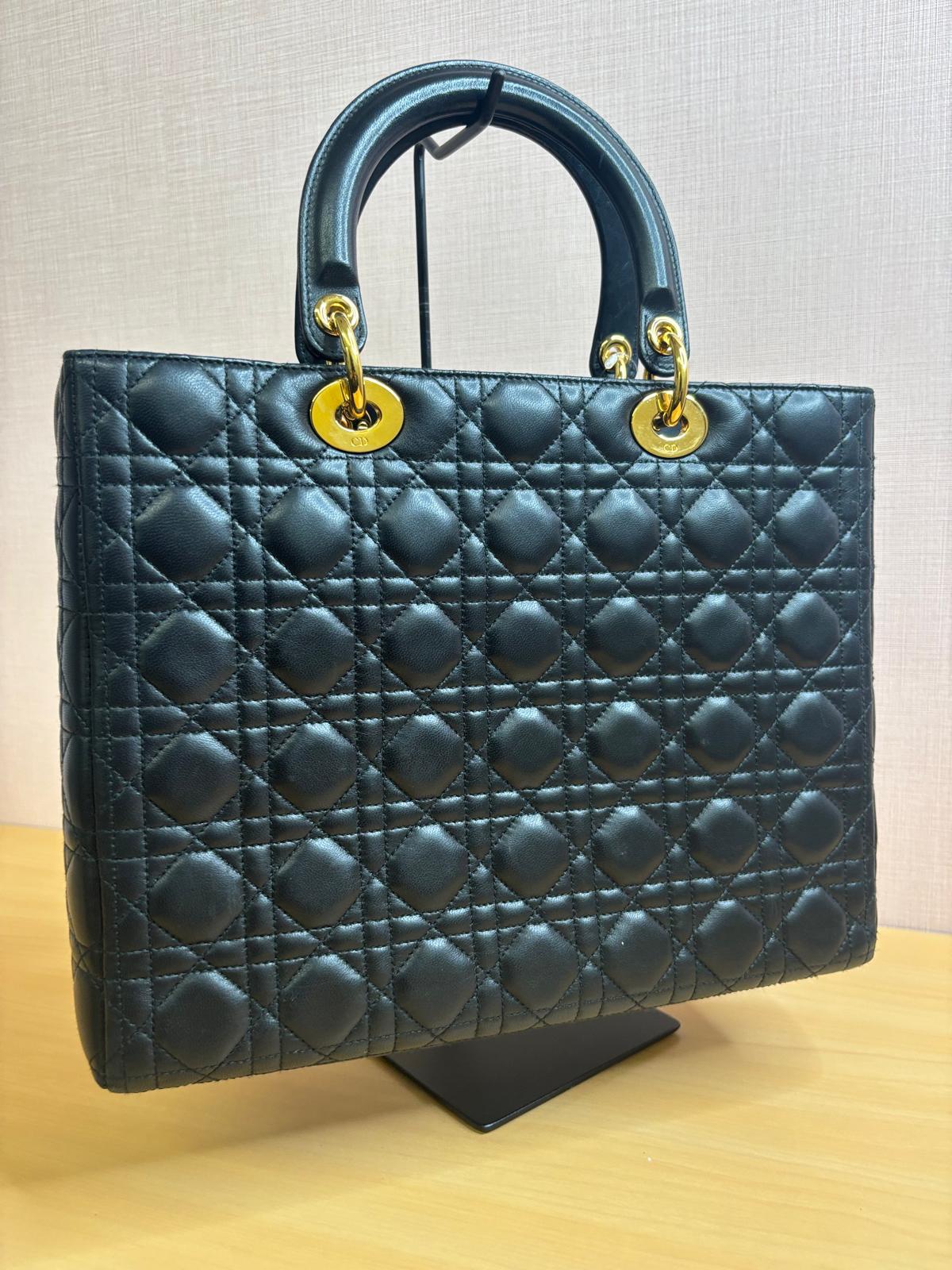Christian Dior Lady Dior Tote Bag - Gold Hardware