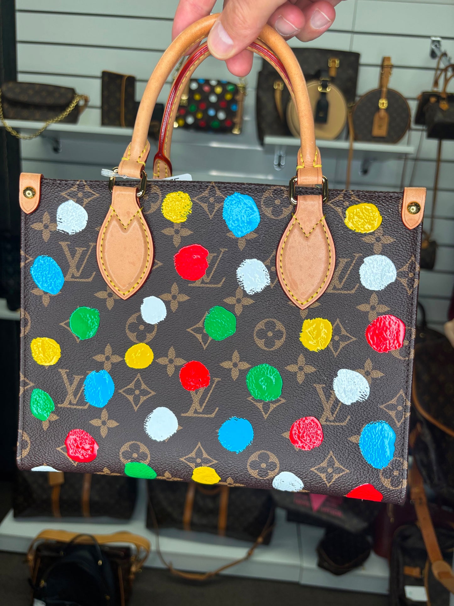 Louis Vuitton x Yayoi Kusama  On-the-Go PM Polka Dot Bag