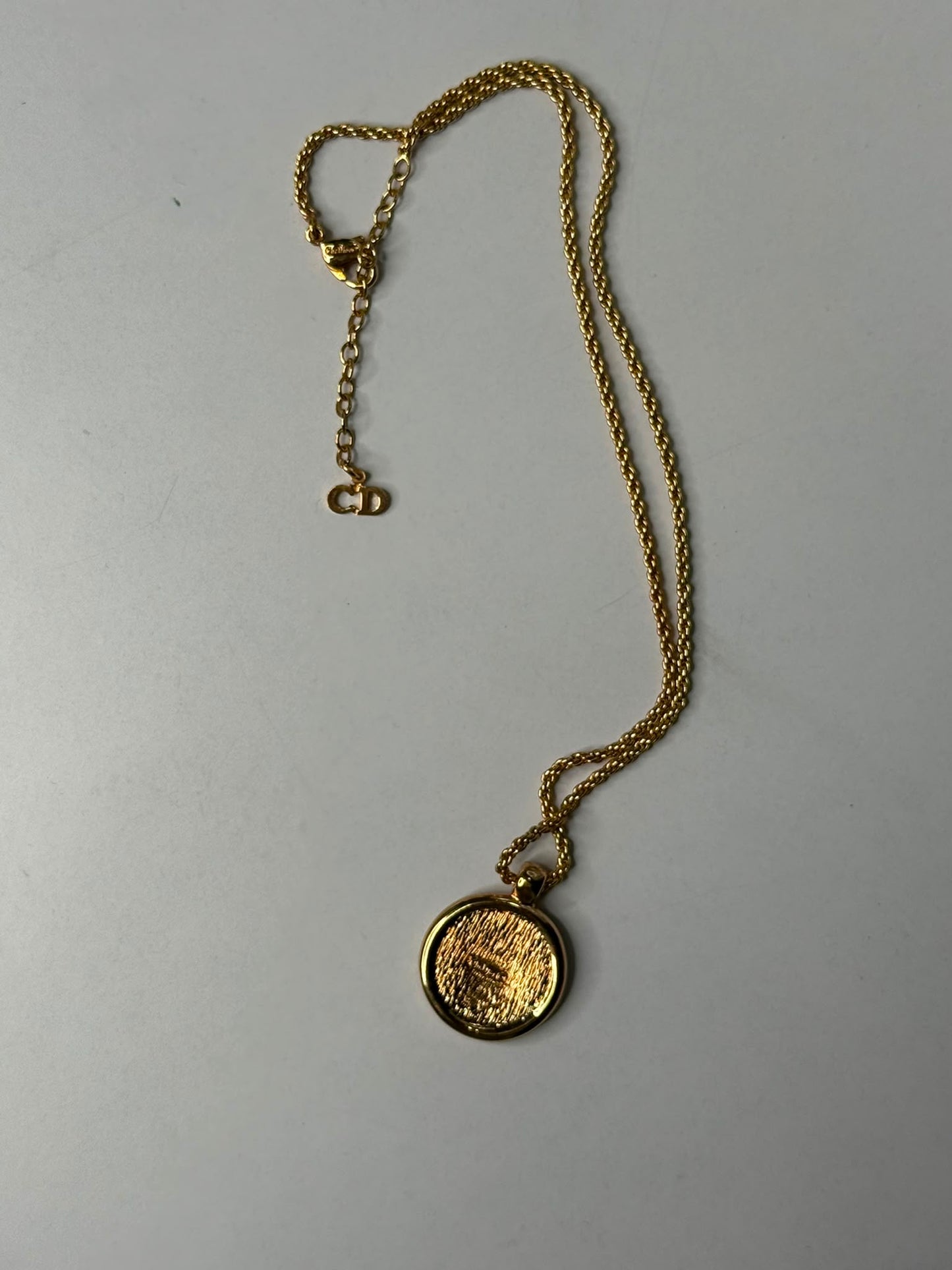 Christian Dior Coin Pendant Necklace