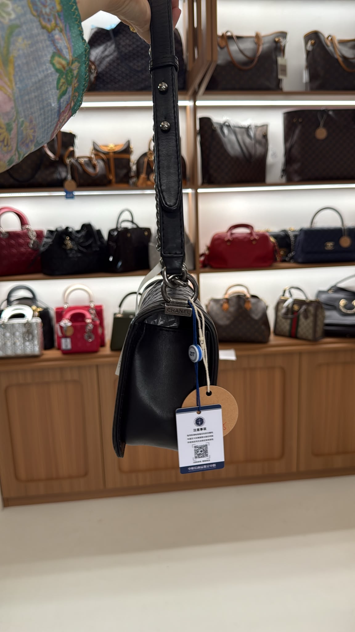 Chanel Boy Flap Bag, Black Quilted Leather with Ruthenium Hardware (BL1584)