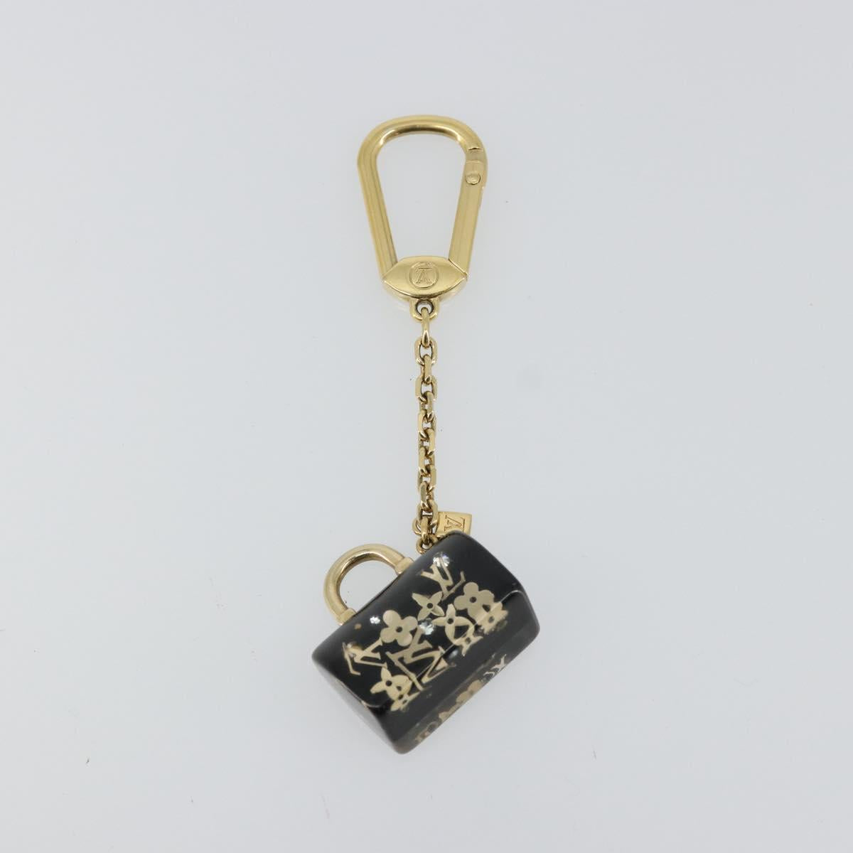 LOUIS VUITTON Speedy Porte Cles Unclusion Key Holder Black M65444 Auth BA12314