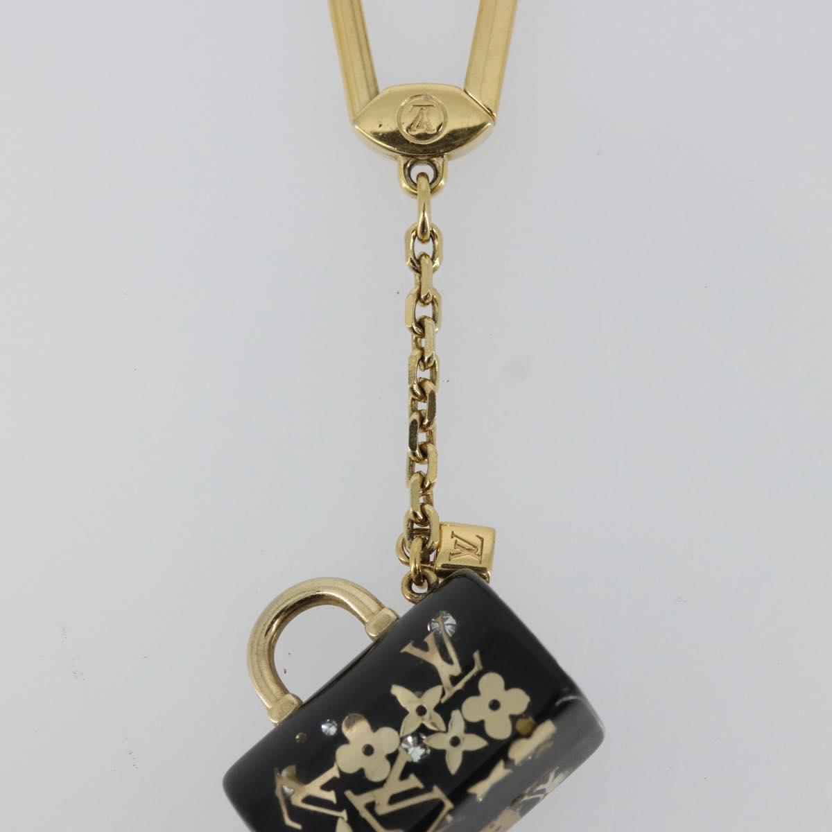 LOUIS VUITTON Speedy Porte Cles Unclusion Key Holder Black M65444 Auth BA12314