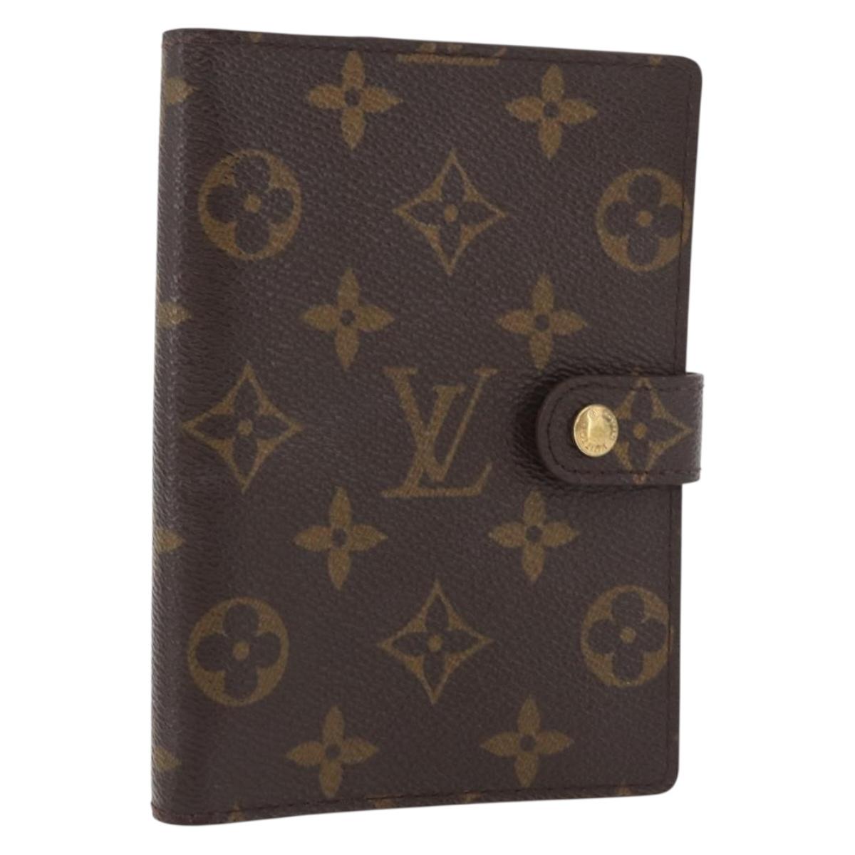 LOUIS VUITTON Monogram Agenda PM Day Planner Cover R20005 LV Auth BA12756