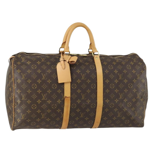 LOUIS VUITTON Monogram Keepall 55 Boston Bag M41424 LV Auth BA8829