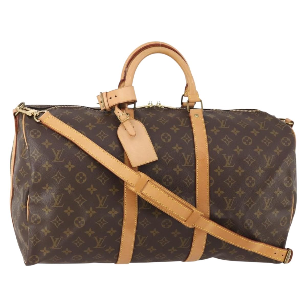 LOUIS VUITTON Monogram Keepall Bandouliere 50 Boston Bag M41416 LV Auth bs32898 bs32898
