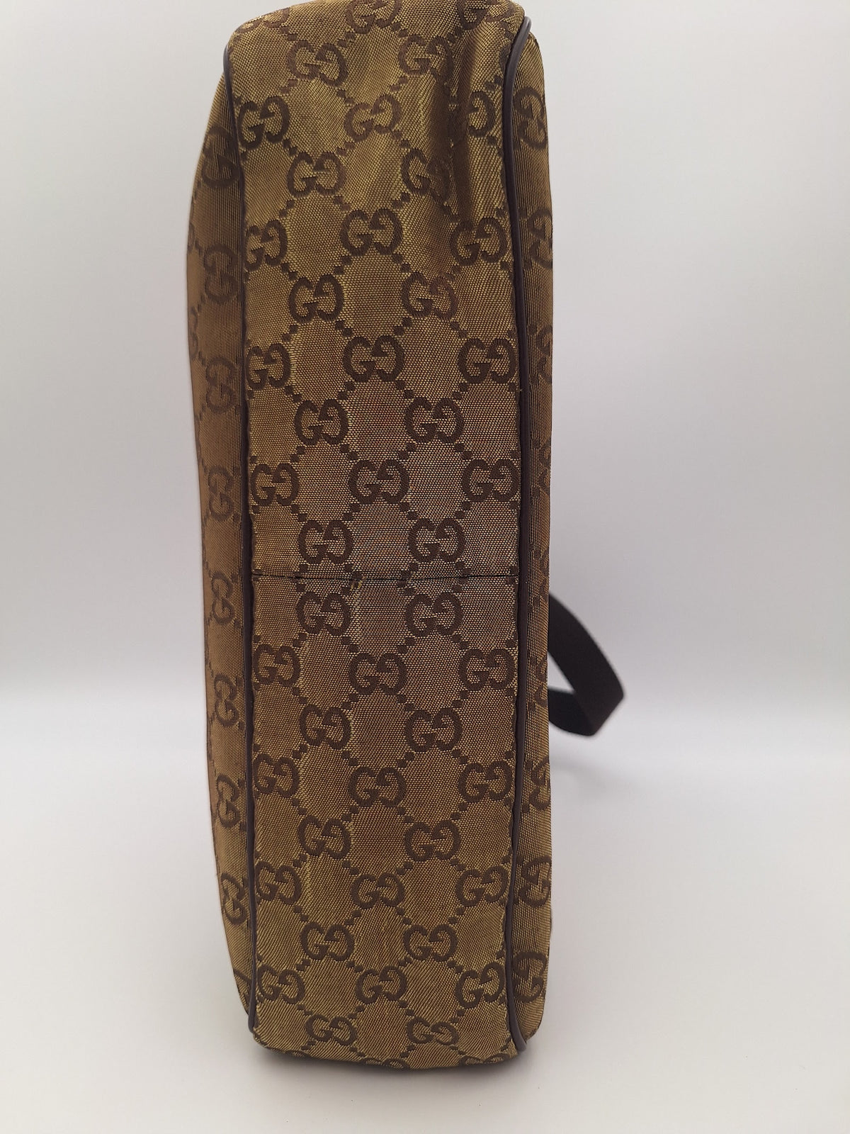 Gucci GG Metallic Canvas Hobo Bag Gold